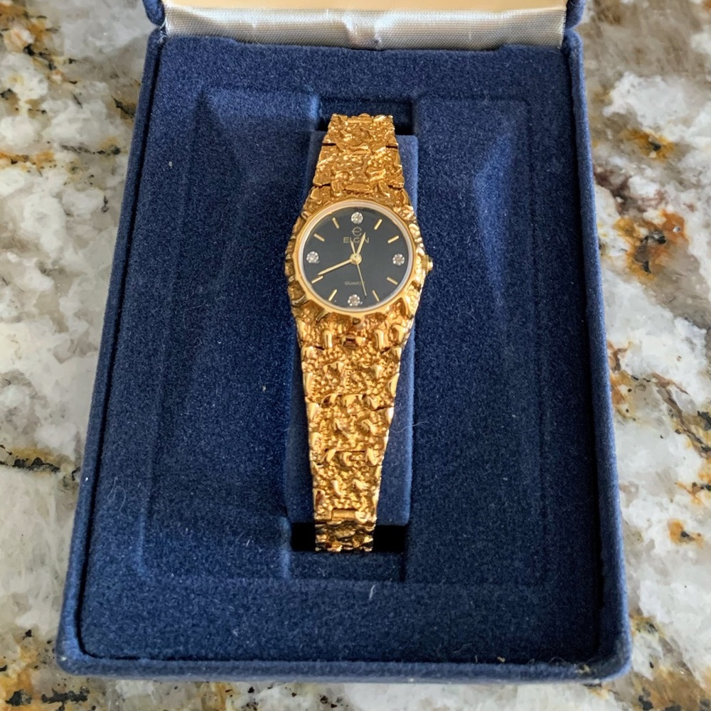 Elgin Women's Gold Nugget Watch